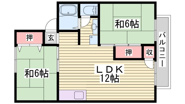 ビューパレー車谷の間取り