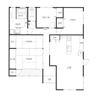 岩出市紀泉台　中古戸建の間取り
