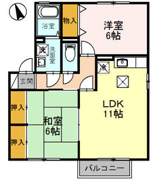 ファミール　B棟の間取り
