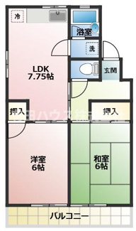 【間取り】 | ヴィラ湯浅B棟