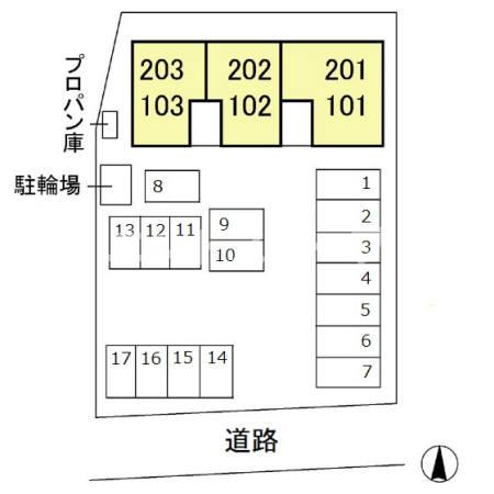 リュミエールの区画図|高崎、前橋エリアのお部屋探しはエンドスケープまで！お客様の理想お聞かせ下さい♪
