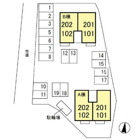 ボナール　Ａの区画図|高崎、前橋エリアのお部屋探しはエンドスケープまで！お客様の理想お聞かせ下さい♪