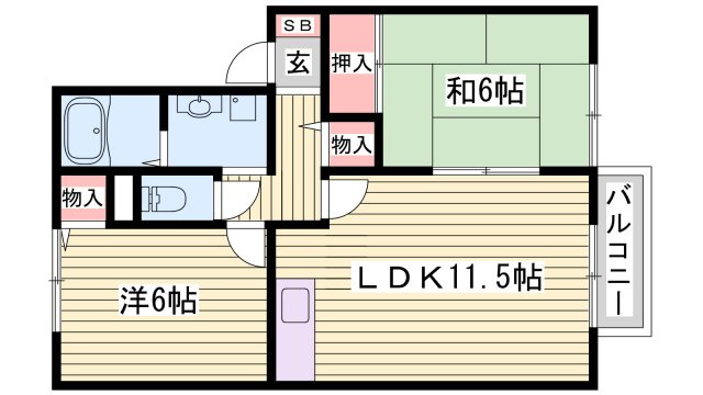 セジュールＫの間取り