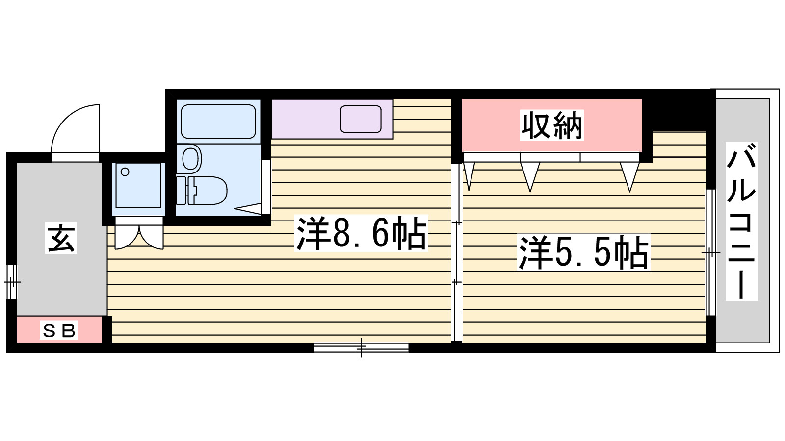 ファーストイン英賀保駅前の間取り