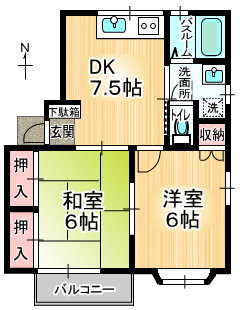 【間取り】 | パークサイドヴィラB