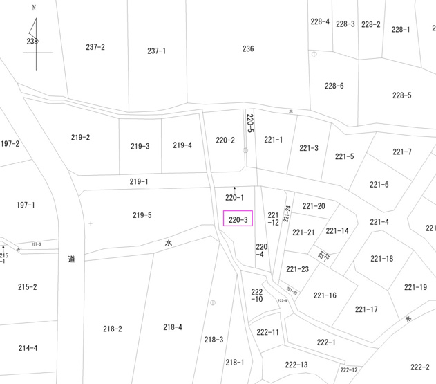 【土地図】 | 呉市押込6丁目　広々52坪！