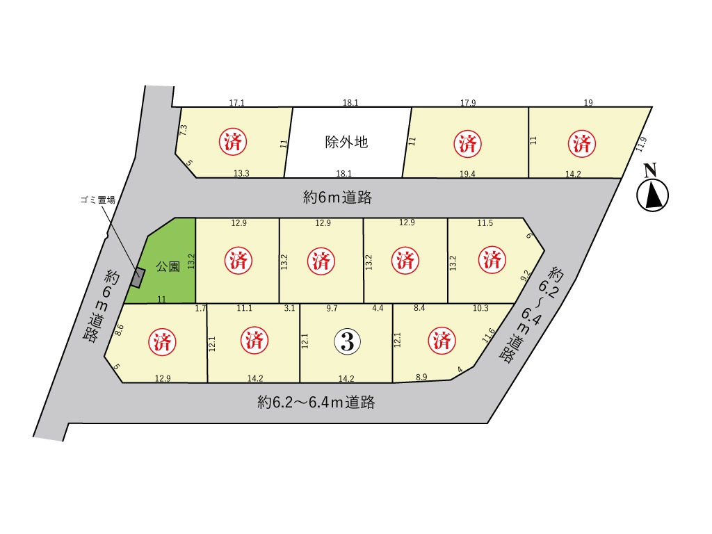 四日市市小古曽東3丁目《全12区画》の画像