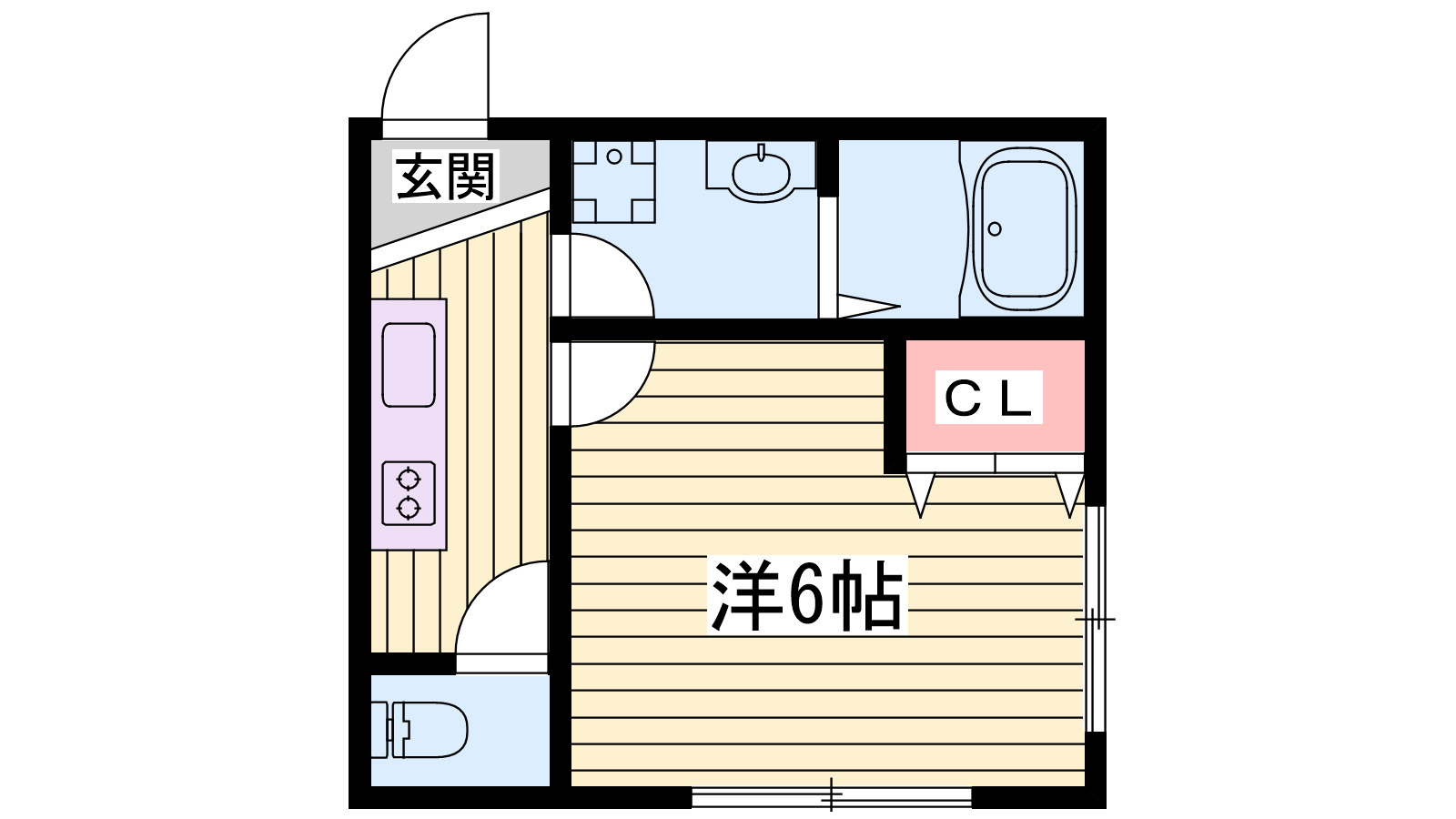 リープラス姫路天満の間取り