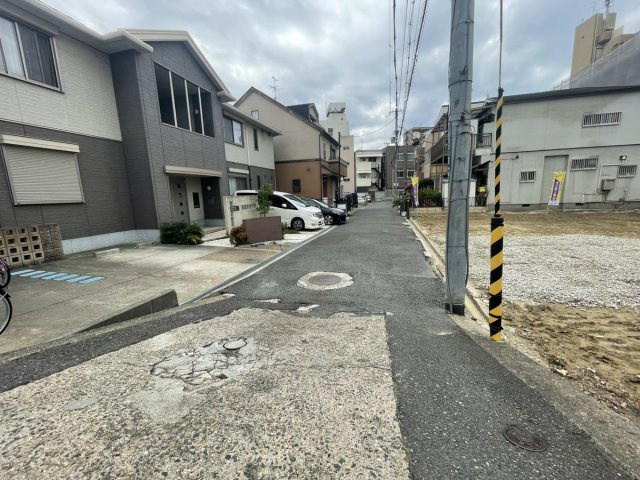 売土地　大東市浜町の前面道路含む現地写真|■前面道路は約4.0ｍになります♪♪