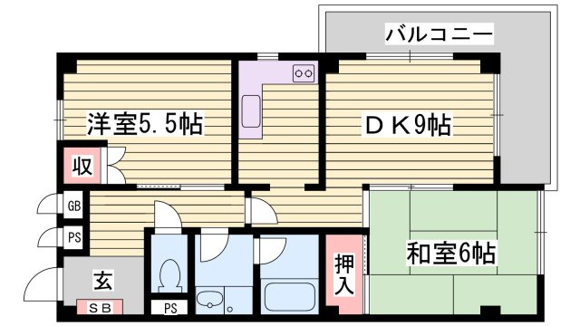 セントラル向陽台の間取り