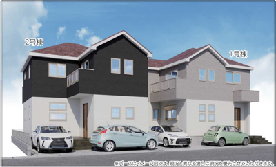 【外観パース】 | 海老名市上郷3丁目  新築戸建て　全２棟　【仲介手数料無料】 | 【仲介手数料無料でご紹介可能です】大樹不動産