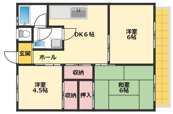 奥村ハイツの間取り