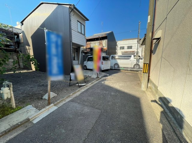 壬生東檜町　建築条件付土地の前面道路含む現地写真