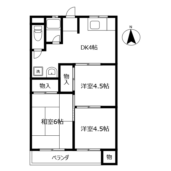 寺内マンション2の間取り