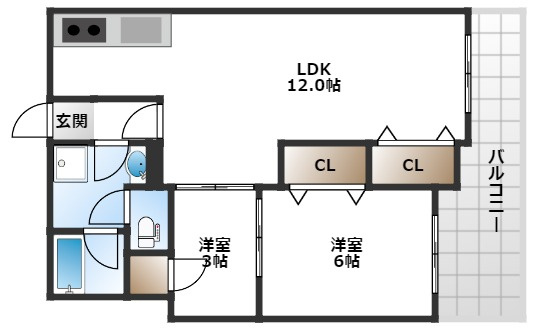 【間取り】 | 豊中グランドハイツ