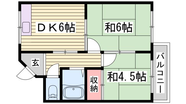 コーポ御立の間取り