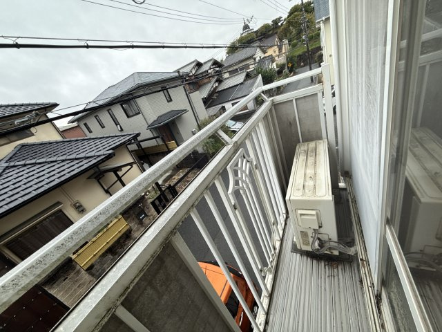 東辻井ハイツのバルコニー