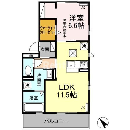 N Field（ｴﾇ ﾌｨｰﾙﾄﾞ）の間取り