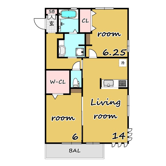 【間取り】 | セピアコートA館 | ★ネット無料★オートロック★宅配BOX★防犯カメラ★追炊★