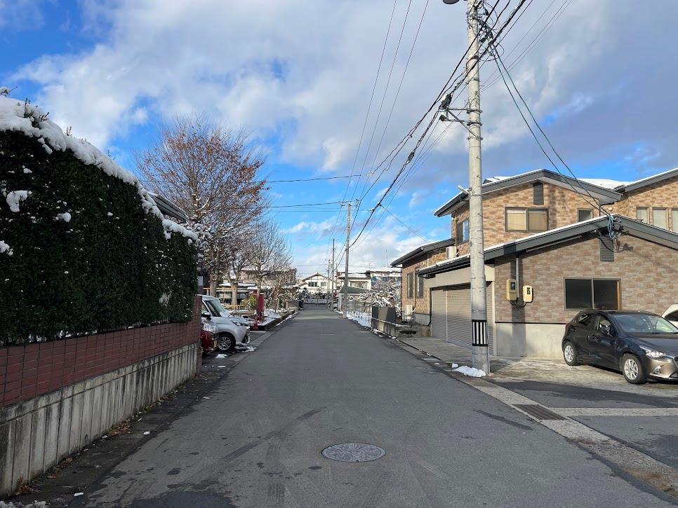天童市交り江建売住宅第4【1号棟】の前面道路含む現地写真|前面道路になります。