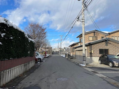 【前面道路含む現地写真】 | 天童市交り江建売住宅第4【1号棟】 | 前面道路になります。