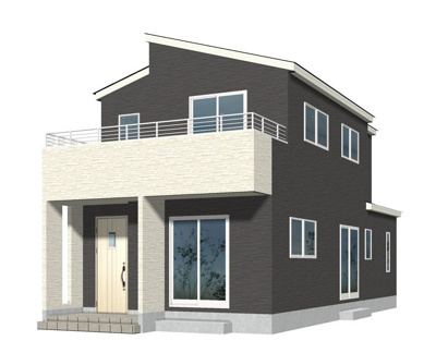 【外観パース】 | 天童市老野森建売住宅【1号棟】 | 2号棟。完成予想図。早期予約受付中！