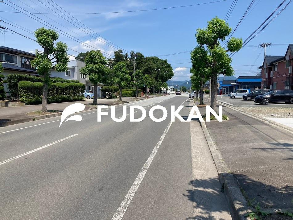 天童市乱川新築平屋建売住宅の前面道路含む現地写真|前面道路になります。