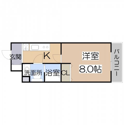 【間取り】 | レグルス阿倍野 | 洋室８帖　25.40㎡