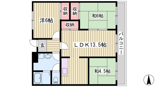 グリーンハイツ東山の間取り