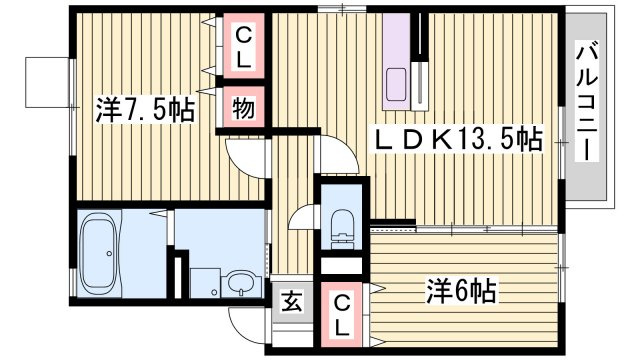 ウィルモア垂水D棟の間取り