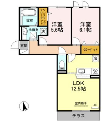 【間取り】 | ルシエルメイキラＢ棟