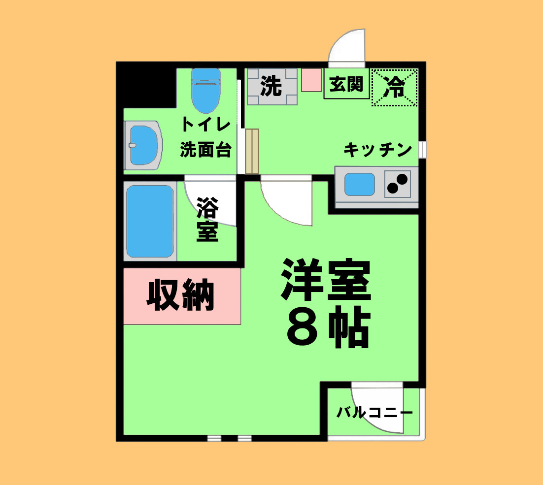 NOVEL KUROKAWAの間取り|間取反転タイプ
