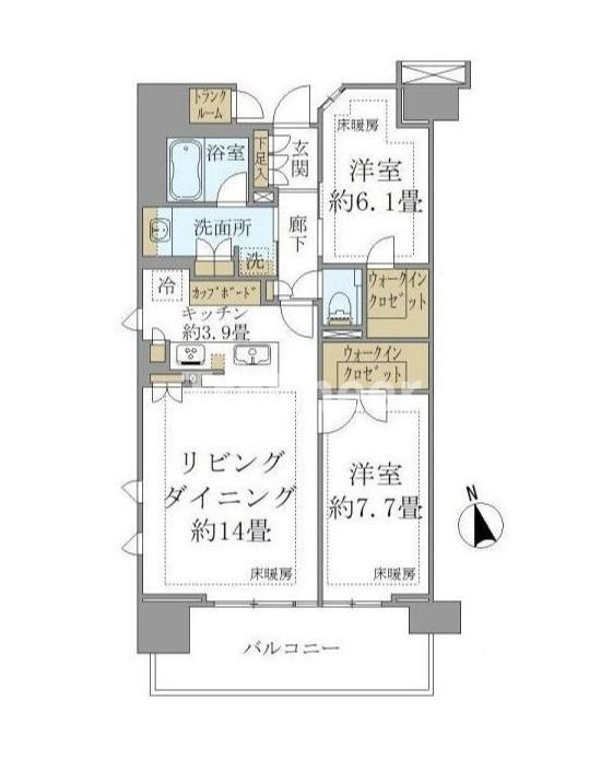 Brillia City西早稲田の間取り
