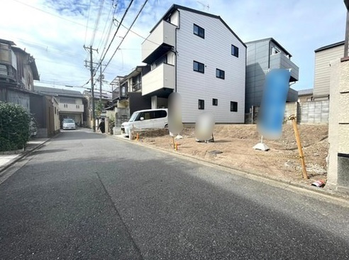 花園春日町２号地　建築条件無土地の前面道路含む現地写真