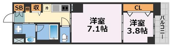 スプランディッド堀江の間取り