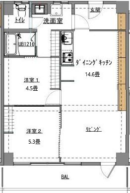 R-BLDG02【キャッシュバック対象物件】の間取り