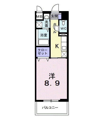 アベニール国立の間取り