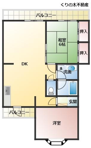 【間取り】 | MATSUMOMENT桜井 | 2LDKのお部屋です