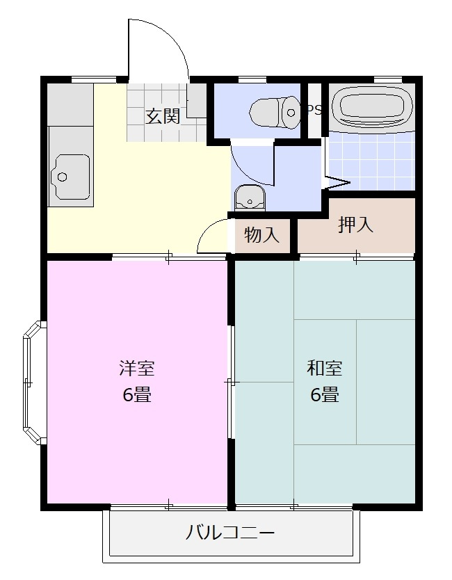 パナハイツウッディの間取り