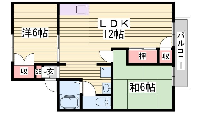 エクセレントパレスA棟の間取り