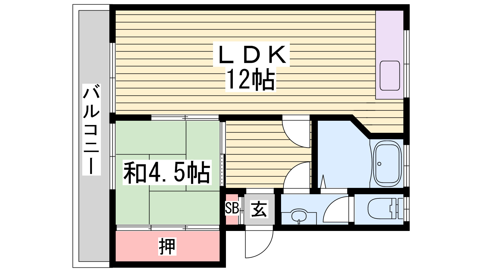 北山マンションの間取り