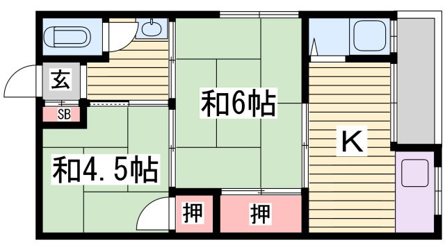 高芝荘の間取り