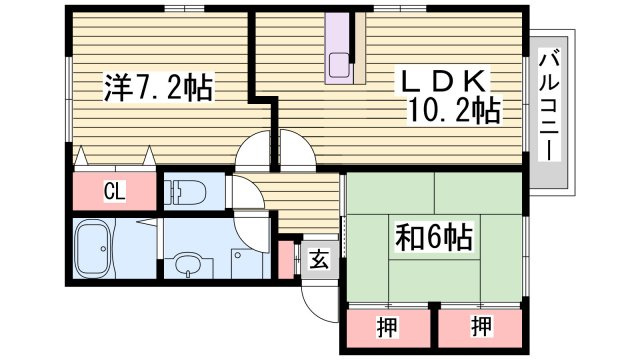 パディ飾磨　Ⅲ番館の間取り