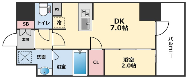 【間取り】 | バウスフラッツ新大阪