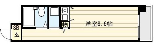 【間取り】 | 朝日プラザ梅田Ⅱ | 現地上下反転
