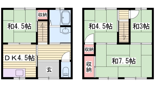 飯田（橋本）貸家Ⅰの間取り
