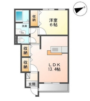 【間取り】 | つくばみらい市豊体　売アパート | 1階　1LDK
