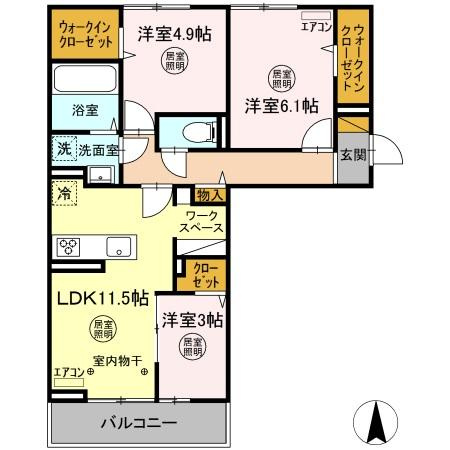 オーフィングⅢの間取り