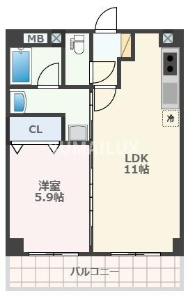 熊本市西区春日３丁目のアパートの間取り