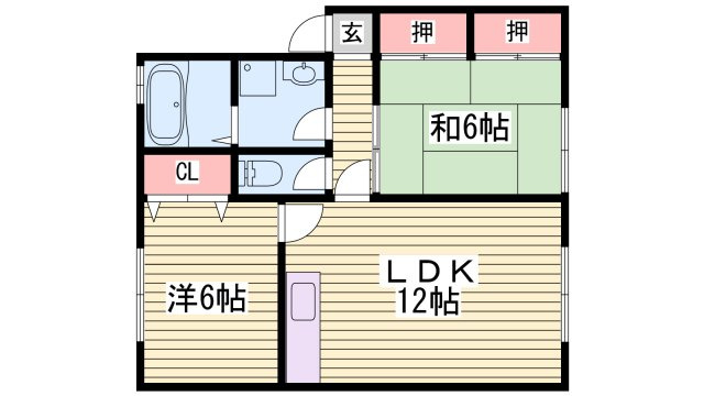 ボンヌシェール矢倉B棟の間取り